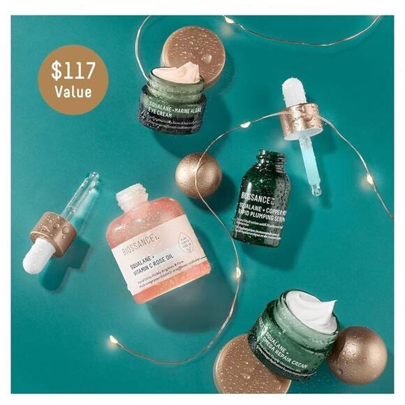 BIOSSANCE Miracle Moisture Set Rapid Plumping Serum, Omega Repair, Vitamin C New - Picture 2 of 8